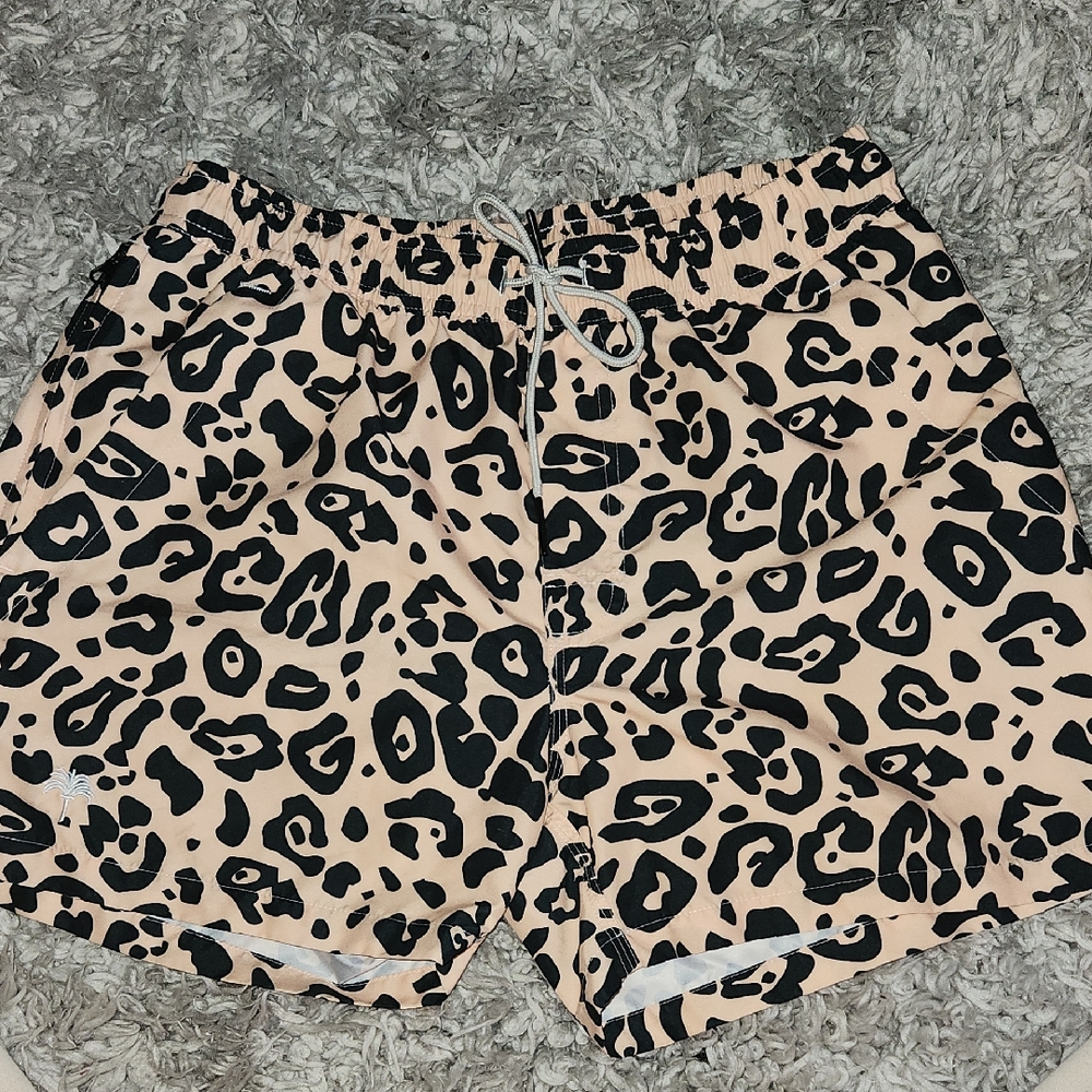 Oas -Leo leopard print Swim Shorts size medium.
